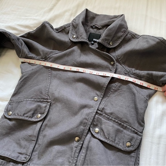 Aritzia Wilfred GREY Rayder Linen Moto Jacket Size Small - Picture 11 of 13